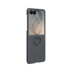 Samsung Silicone Ring Magnet Cover for Samsung Galaxy Z Flip 8 with MagSafe Compatible Ring - Black