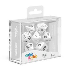 Oakie Doakie Dice RPG Set Solid - White (7)-thumb-2