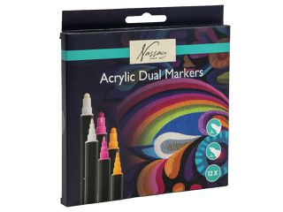 Nassau - Acrylic Marker Dual Tip, 12 pcs (AR077000) / Toys