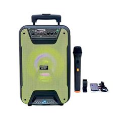 Φορητό ηχείο subwoofer με μικρόφωνο Karaoke - QS-5807 - 260707 - Green