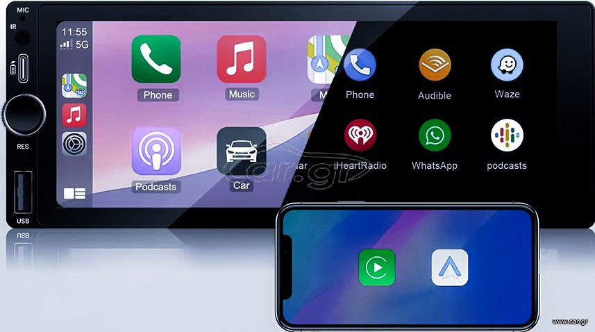 1-DIN Carplay Android Auto AnyFar