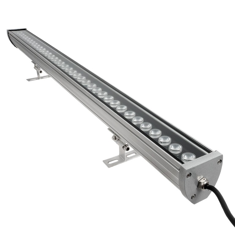 Μπάρα Φωτισμού Wall Washer LED 72W 6120lm 10-30° DC 24V Αδιάβροχο IP66 Πολύχρωμο RGB Dimmable - Bridgelux SMD Chip - Γκρι Ανθρακί - Μ100 x Π5 x Υ4cm - 3 Χρόνια Εγγύηση