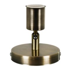 Μοντέρνο Φωτιστικό Οροφής με Ντουί 1 x E27 AC 220-240V IP20 - Χρυσό Βούρτσας - Μ10 x Π10 x Υ10.3cm-thumb-3