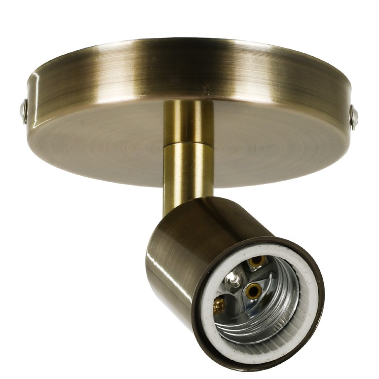 Μοντέρνο Φωτιστικό Οροφής με Ντουί 1 x E27 AC 220-240V IP20 - Χρυσό Βούρτσας - Μ10 x Π10 x Υ10.3cm