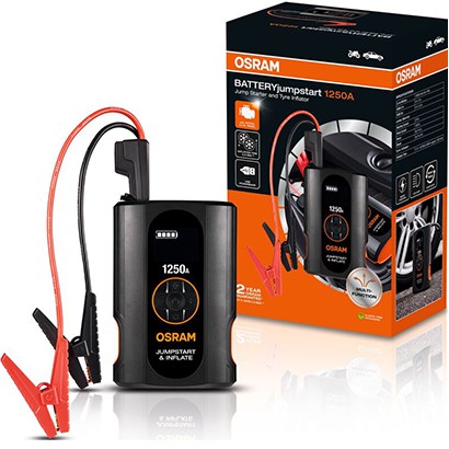 OJSTI030 - OSRAM jumpstart Εκκινητής Μπαταρίας και τρόμπα ελαστικών1250A 12V Boost + powerbank