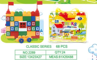 Σετ κατασκευών DIY με τουβλάκια & αριθμούς - 68pcs - 2289 - 233038