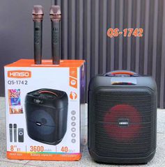 Φορητό ηχείο subwoofer με 2 μικρόφωνα Karaoke - QS-1742 - 260417
