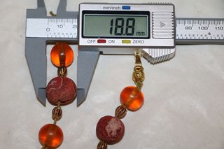 Μπεγλέρι Λίρα Αγγλίας, κοράλλι, κεχριμπάρι, επίχρυσο 24Κ χειροποίητο, sale SBTS233-thumb-15