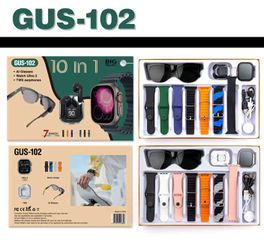 Σετ Smartwatch με ασύρματα ακουστικά & γυαλιά AI με ηχείο - GUS-102 - 246806 - Gold