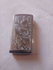 Zippo slim Venetian αναπτήρας μεταχειρισμένος με χάραξη Ammos