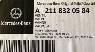 MERCEDES ΓΝΗΣΙΑ ΒΑΛΒΙΔΑ ΕΛΕΓΧΟΥ ΨΥΚΤΙΚΟΥ ΥΓΡΟΥ MERCEDES-BENZ CLS (C219)/ E-CLASS (W211, S211, VF211)/ S-CLASS (W221, V221)