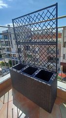 Ζαρντινιέρα με πέργκολα για διαχωριστικό χώρων