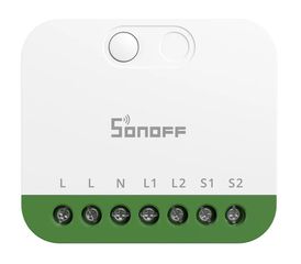 SONOFF smart διακόπτης MINI DUO, 2 κανάλια, WiFi, συμβατός με Matter, 16A, λευκός