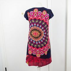 Desigual Πολύχρωμο Φόρεμα Mandala Boho – Size M-thumb-2
