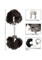 CalExotics Ultra Fluffy Furry Cuffs - Black-thumb-2
