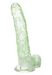 CalExotics Naughty Bits I Leaf Dick Glow-In-The-Dark Weed Leaf Dildo - Glow in the dark