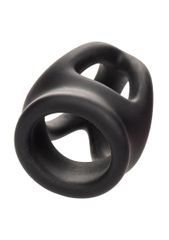 CalExotics Alpha Liquid Silicone Dual Cage & Ring - Black-thumb-1