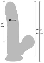 Realistic Dildo Liquid Silicone 19 cm-thumb-1