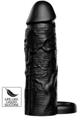 Hidden Desire Inferno Κάλυμμα Πέους Σιλικόνης με Δαχτυλίδι 15 cm Μαύρο