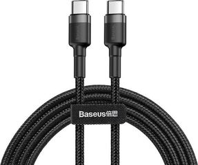 Baseus Cafule Braided USB 2.0 Καλώδιο USB-C male - USB-C 60W 1m CATKLF-GG1 Black