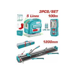 TOS250911 Σετ Κόφτης Πλακιδίων 120cm & Αλφάδι Λέιζερ 35m & Μετρητής Αποστάσεων 100m - ΚΟΦΤΕΣ ΠΛΑΚΙΔΙΩΝ - TOTAL (#TOS250911)