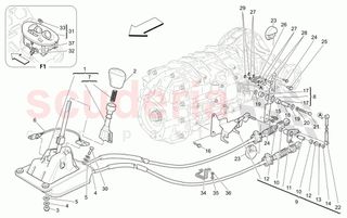 MASERATI 4200 COUPE GT 2001-2007 MANUAL GEAR SELECTOR & LINKAGE (MASERATI/No198242) - Επιλογέας & Ντίζες
