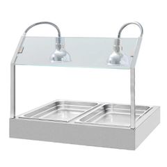 Θερμαντικό HotKon Επιτραπέζιο 2x1/1Gn 75x60x69Cm NORTH - Καινούργιο.