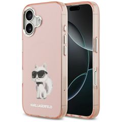 Karl Lagerfeld IML Aquarelle Choupette & Logo MagSafe iPhone 17 Case - Pink