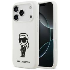 Karl Lagerfeld Silicone Karl Sketch & Logo MagSafe Case for iPhone 17 Pro - White