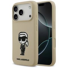 Karl Lagerfeld Silicone Karl Sketch & Logo MagSafe Case for iPhone 17 Pro - Brown