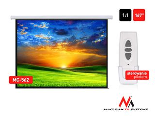 Electric motorized projector screen home cinema remote control Maclean MC-562