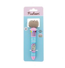 Pusheen Multi Colour Pen Spinny By The Pool Blue
