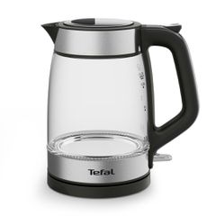 Tefal Glass Kettle KI605830 electric kettle 1.7 L 2200 W Black, Silver, Transparent