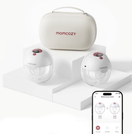 Momcozy M5 Breast pump with app control – Double set Red