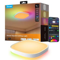 Govee 12-inch Square Smart Ceiling Light RGBWW + RGBIC H80A4