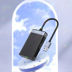 Orico CL4D-A3 USB-A 3.0 SD microSD CF MS 5 Gb/s Memory Card Reader - Black and Silver-thumb-4