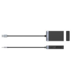 Orico CL4D-A3 USB-A 3.0 SD microSD CF MS 5 Gb/s Memory Card Reader - Black and Silver-thumb-1