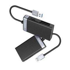 Orico CL4D-A3 USB-A 3.0 SD microSD CF MS 5 Gb/s Memory Card Reader - Black and Silver-thumb-2