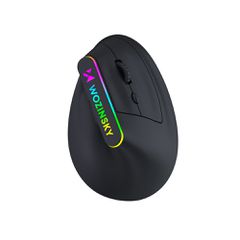 Wozinsky WMG-1164 Wireless Vertical Ergonomic Gaming Mouse 3600 DPI with RGB Backlight - Black