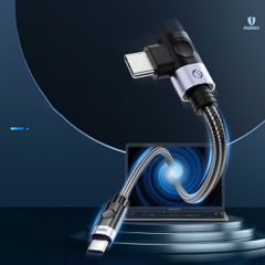 C2C PD100W Laptop Fast Charging Cable (Right Angle) black 0.5m-thumb-3