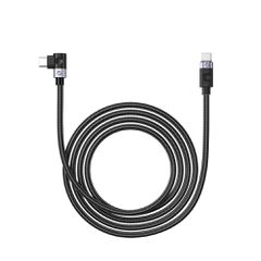 C2C PD100W Laptop Fast Charging Cable (Right Angle) black 0.5m-thumb-1