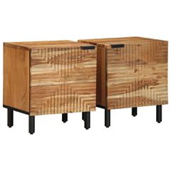 Κομοδίνα 2 τεμ. 40x33x46 εκ. από Μασίφ Ξύλο Ακακίας 4017753