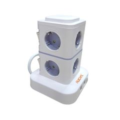 Κάθετο πολύπριζο 8 θέσεων με διακόπτες & 4xUSB - Σούκο - 3m - RC-G8P-4U - 008237