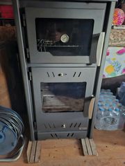 Ξυλοσομπα χαλυβδινη με φουρνο 12kw