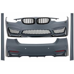 Body Kit me Kentrikés Kagkéla Kidney Double Stripe katállhlo gia BMW Seirá 3 F30 (2011-2019) M3 CS Look Chorís fóta omíchlhs