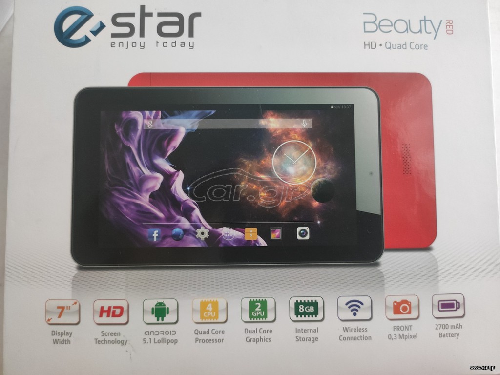 Tablet e-star beauty red