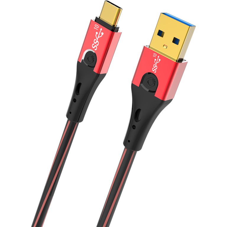 Oehlbach USB Evolution C3 USB 3.2 Gen2 Cable Type A - Type C 3 m Red