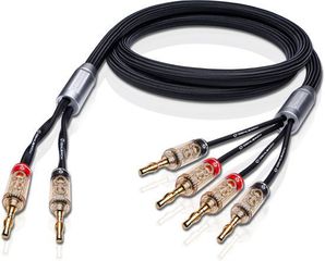 Oehlbach XXL Fusion Four B Υψηλής Ποιότητας HPOCC® Καλώδιο Ηχείων για Bi-Wiring με Banana Plugs 3m Black