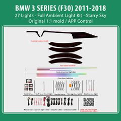 DIQ AMBIENT BMW S.3 BM04M6 FULL (Digital iQ Ambient Light for BMW Series 3 (F30) mod. 2011-2018 with 27 Lights, Full Kit, Starry Sky)