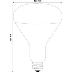 Avide Λάμπα Υπερύθρων E27 100W Full Κόκκινο-thumb-1